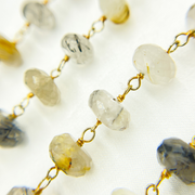 Mix Rutile Gold Plated Wire Chain